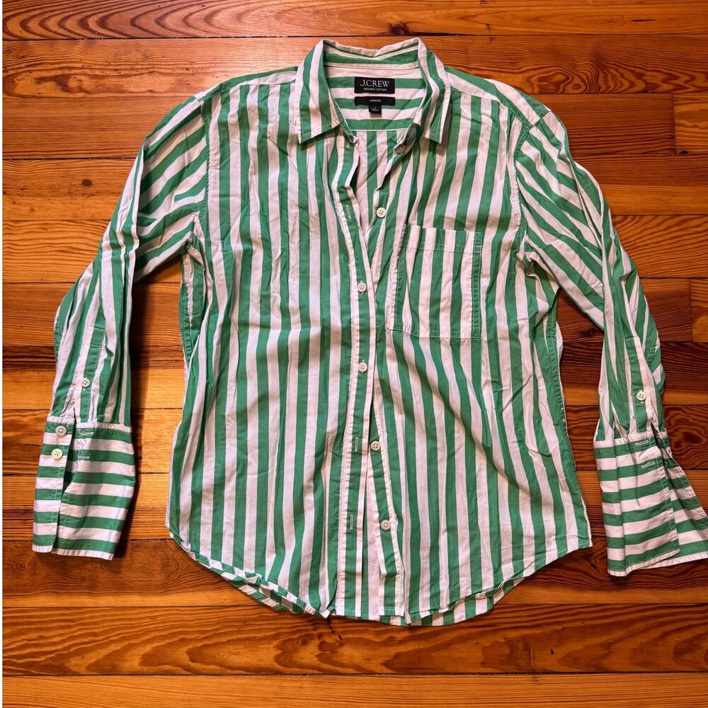 J. Crew Women's Garcon Striped Button Up Shirt